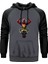 Deadpool Wolverine Warrios Gri Renk Reglan Kol Kapşonlu Sweatshirt 1