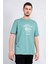 Çetinkaya Mentality 3804 Bisiklet Yaka Penye Regular Baskılı T-Shirt Mavi Yeşil 1