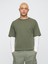 Erkek Haki Vintage Soft Boxy T-Shirt 1