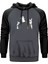 Bruce Lee Figure Gri Renk Reglan Kol Kapşonlu Sweatshirt 1