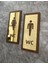 Lux Gold Aynalı Ceviz Mdf Serisi Wc Set Yönlendirme Levhası Kapı Isimliği 4