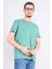 Çetinkaya Mentality 2772B Bisiklet Yaka Süprem Slim Fit Mavi-Yeşil T-Shirt 1