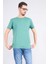Çetinkaya Mentality 2772B Bisiklet Yaka Süprem Slim Fit Mavi-Yeşil T-Shirt 2