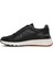 Erkek Siyah Bağcıklı Deri Casual Sneaker 25SFD612018 2