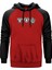 Three Monkeys Cartoon Kırmızı Renk Reglan Kol Kapşonlu Sweatshirt 1