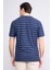 3871 Erkek Bisiklet Yaka 30/1 Jakarlı T-Shirt Lacivert 4