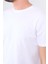 4044 Erkek Bisiklet Yaka Baskılı Regular Ottoman T-Shirt Beyaz 3