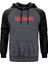 Iron Maiden Red Text Gri Renk Reglan Kol Kapşonlu Sweatshirt 1