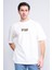 Çetinkaya Chester Polo 3835 Bisiklet Yaka 30/1 Penye Oversize Baskılı T-Shirt Krem 1