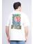 Çetinkaya Chester Polo 3835 Bisiklet Yaka 30/1 Penye Oversize Baskılı T-Shirt Krem 4
