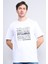 Çetinkaya Mentality 3400 Erkek Bisiklet Yaka Regular Baskılı T-Shirt Beyaz 1