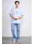 Çetinkaya Chester Polo 3866 Bisiklet Yaka 30/1 Penye Regular Baskılı T-Shirt Gri 2