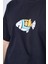 Çetinkaya Chester Polo 3834 Bisiklet Yaka 30/1 Penye Regular Baskılı T-Shirt Lacivert 3