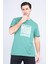 Çetinkaya Mentality 3698 Bisiklet Yaka Penye Regular Baskılı T-Shirt Eski Yeşil 1