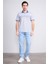 4092 Erkek Polo Yaka Penye Pike T-Shirt Lacivert 2