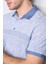 4092 Erkek Polo Yaka Penye Pike T-Shirt Lacivert 3