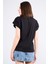 Çetinkaya Fithit 8210 Bayan Bisiklet Yaka 16/1 Penye Süprem T-Shirt Siyah 4
