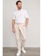 Çetinkaya Mentality 4140 Polo Yaka Rejenere Pike Metraj Baskı Regular T-Shirt Krem 2