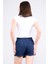 Çetinkaya Fithit 3266A Bayan Bisiklet Yaka 30/1 Likralı Süprem Crop T-Shirt Beyaz 4