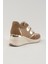 Alessandra Camel Deri Kadın Sneakers, Günlük Ayakkabı, Spor Ayakkabı 24222 4