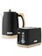 Dorchester 2'li Set Kettle ve Ekmek Kızartma Makinesi, Mat Siyah ve Ahşap Vurgular 1