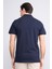 4054 Erkek Polo Yaka Penye Pike T-Shirt Lacivert 4