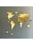 Gold 2d Dünya Haritası World Map Gold Pleksi Harita 1