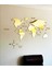 Gold 2d Dünya Haritası World Map Gold Pleksi Harita 2
