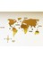 Gold 2d Dünya Haritası World Map Gold Pleksi Harita 3