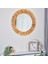 Naturel Ahşap Yuvarlak Dekoratif Duvar Salon Banyo Aynası 1
