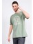 Çetinkaya Mentality 3697 Bisiklet Yaka Penye Regular Baskılı T-Shirt Haki 1