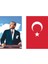 Atatürk Posteri ve Türk Bayrağı Ikili Set, 100X150CM Kumaş Atatürk Resmi, Atatürklü Bayrak 1