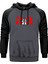 Michael Jordan 23 Gri Renk Reglan Kol Kapşonlu Sweatshirt 1