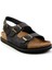 Siyah Leather Erkek Sandalet E05801198403 2