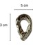 Metal Çizgi Dokulu Oval Broş 3