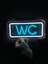 'wc' Işıklı Neon LED Dekoratif Duvar Yazısı Tabelası (25X12CM) 1