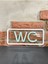 'wc' Işıklı Neon LED Dekoratif Duvar Yazısı Tabelası (25X12CM) 2