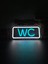 'wc' Işıklı Neon LED Dekoratif Duvar Yazısı Tabelası (25X12CM) 5