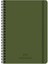 410673-99 Premier Ciltli Spiralli Defter 17 x 24 cm 100 Yaprak Kareli Sert Kapak - Haki 1