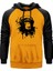 Maymun ve Müzik Sarı Renk Reglan Kol Kapşonlu Sweatshirt 1