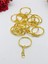 Gold Anahtarlık 🔑 Aparatı 25 mm Zincirli Anahtarlık Aparatı Paslanmaz Dayanıklı Nikel Kaplama 1