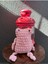 El Yapımı Örgü Pembe Kurbağa Oyuncak Amigurumi 1