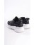Tokyo Bağcıklı Ortopedik Taban Triko Detaylı Kadın Spor Ayakkabı Bt - Siyah 5