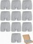 Erkek Çocuk Likralı GRİ Boxer 10 Lu Paket 1