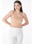 Yazlık Ince Askılı Bej Eteği Volanlı Triko Croptop/büstiyer 1