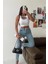 Pencereli Kaşkorse Siyah Beyaz Biyeli Sıfır Kol Croptop/büstiyer 3
