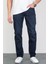 Erkek Lacivert Regular Fit Rahat Kesim Esnek Likralı Denim Jeans Kot Pantolon HLTHE003005 5