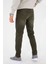 Erkek Koyu Haki Slim Fit Dar Kesim Esnek Likralı Denim Jeans Kot Pantolon HLTHE001986 3