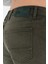 Erkek Koyu Haki Slim Fit Dar Kesim Esnek Likralı Denim Jeans Kot Pantolon HLTHE001986 6