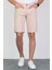 Erkek Rose Pink Slim Kesim Comfort Likralı Denim Esnek Jeans Kot Şort Thomas-Rose Pink 4